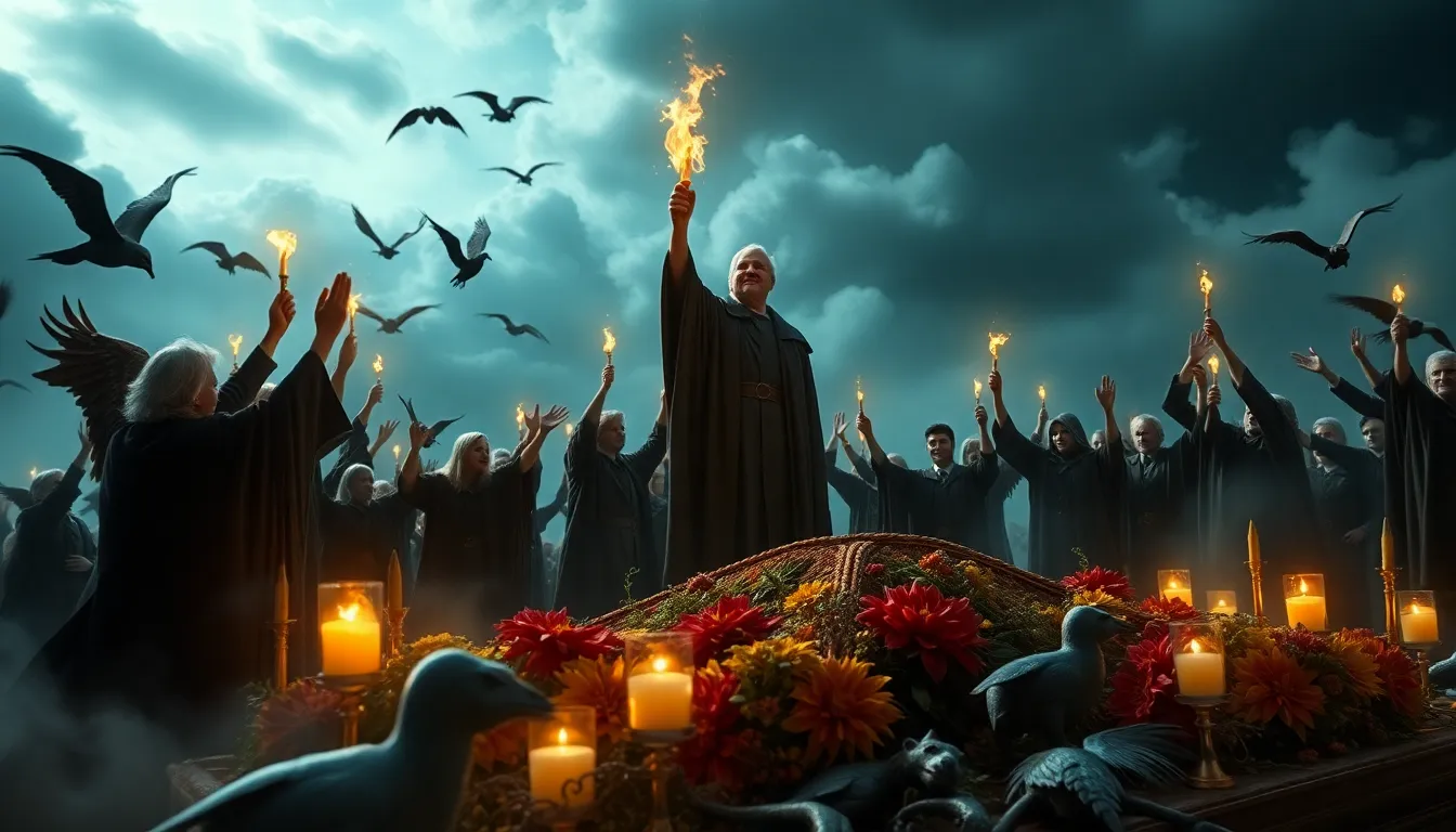Imagen relacionada con funeral de Dumbledore